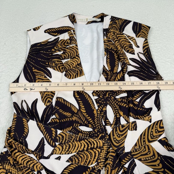 Marie Oliver Polly Wrap Dress Women's XS Floral Maxi V-neck Sleeveless 52" - Picture 6 of 10